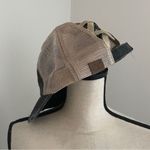 CC Canvas‎ Cotton Distressed Brim Strap Hat Mesh Ponytail Holder Baseball Cap OS Gray Photo 3