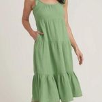 Marine layer  Jude Flutter Sleeve Dress In Jade Sheen Photo 0