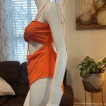 Zaful Orange women One Piece Swimsuit Photo 1