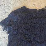 Lulus  Take Me to Brunch Navy Blue Lace Shift Dress Size Extra Small Photo 5