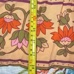 Mittoshop  medium women's white floral v neck top with zipper back elastic sleeve Photo 4