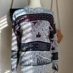City Streets Vintage  Grey & Burgundy Sweater, Size Small Photo 0