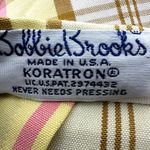 Vintage Bobbie Brooks Koratron Shorts Hot Pants Plaid High Waisted Yellow M 28" Size M Photo 1