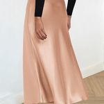 PRETTYGARDEN  Women's Satin Skirts Dressy Casual 2025 Fall High Waisted Cocktail Wedding Flowy Elegant A Line Midi Skirt Photo 1
