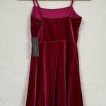 Lulus  Hot Pink Velvet Skater Mini Dress Womens XS Sleeveless Strappy Prom Formal Photo 6