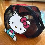 Hello Kitty Sanrio  Trucker Cap in Red and Black SnapBack NWT Photo 1