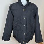 Karen Scott Sport Black Quilted Front Button Up Jacket Women's Size XL Photo 0