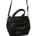 Jessica Simpson  Black Pebbled Leather Handbag Crossbody Purse 10 x 9 inches Photo 7