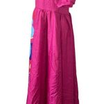 Barbie Movie Weird Doll Pink Puff Sleeve Abstract Print Midi Dress Size Large Photo 3