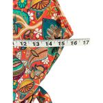 Basta Surf One Piece Swimsuit Womens 12 Red Orange Paisley Plunge Tie Boho NEW Photo 7