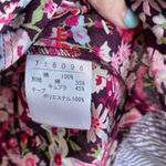 OLLEBOREBLA Floral Top Pink Japanese Street Fashion Blouse Eclectic Artsy Medium Purple Photo 6