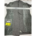 Ecru Womans  Long Sleeve Open Front Cardigan Sweater Small Gray Faux Suede Photo 5