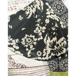 Phoebe Couture Womens Floral Empire Waist Border Trim Silk Dress Black Size 4 Photo 6