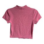 Bozzolo Women’s Ribbed Cropped Mock-neck Tee, Medium Photo 2