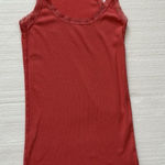 American Eagle Y2K  Outfitter Ribbed Cami Tank Lace Peach Medium‎ Elena Gilbert Photo 0