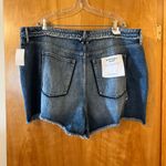 Good American  Bombshell Short Denim Blue Jean Shorts Shadow Pockets Plus Size 24 Photo 5
