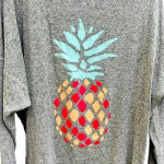Spirit Jersey Grey pineapple long sleeve Size M Pineapple, Lightweight, Soft, Vacation A53 Photo 2