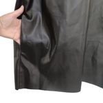 SACHIN + BABI Faux Leather Short Sleeve Shift Mini Dress Crew Neck Black Size XL/16 New Photo 6