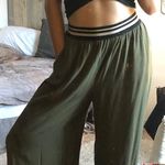 Anthropologie Forest Green Flowy Pants Photo 0