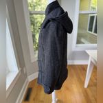 EXPRESS  Black White Wool Blend Thinsulate Lined Hooded Anorak Winter Jacket Coat Photo 1