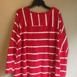 Umgee  medium red and white oversized sweater Photo 3