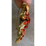 Unsigned Crimson red rhinestone starburst glimmer and shine brooch Red Photo 6