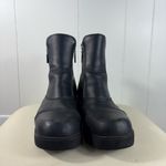 Harley Davidson  Women's Black Leather Block Heel Oil Resistant Booties 8.5 8 1/2 Photo 1