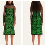 Stine Goya Lydia Slip Dress in Pointilism Green Floral Size Small NWT Photo 2