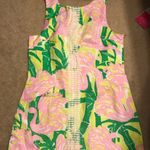 Lilly Pulitzer  pink yellow flamingo shift dress Photo 0