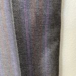 Escada Wide Leg Gray/Purple Pinstripe Silk/Wool Slacks Size 40/4 Gray Photo 3