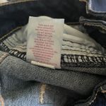 No Boundaries NOBO Mid Rise Denim Mini Skirt 17 Red Side Stripes Frayed Hem Early 2000s Trendy Photo 5