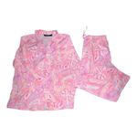 Ralph Lauren Lauren  Printed 3/4 Sleeve Capri Pants‎ Pajama Set Pink Paisley Med Photo 1