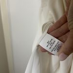 Amanda Uprichard  white ivory smocked cinched sleeveless mini dress medium Photo 3