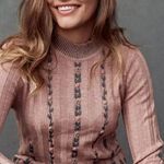 Qiviuk Ines Pullover Sweater Bison Merino Mulberry Silk Knit Pink Small EUC Photo 0