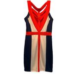 Alt. B Colorblock Retro Mod Sleeveless Sheath Dress size Medium Orange Photo 1