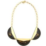 Madewell  Framecraft Gold Black Tortoise Geometric Statement Necklace Photo 3
