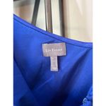 Liv Foster Charmeuse One Shoulder Satin Evening Gown Blue Womens Size 2 Photo 5