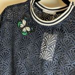 ZARA  Trafaluc navy blue lace woman’s top size medium Photo 3