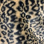 Y2K leopard print faux fur cropped vest Tan Photo 3
