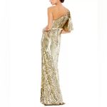 Mac Duggal NWT 93540 size 8 Gold Sequin Gown One Shoulder maxi dress Photo 1
