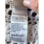 Chico's  size 3 womens XL open weave crochet fitted sweater 3/4 sleeves scoop neck Photo 3