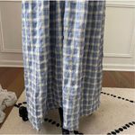 Vintage 80s 90s Barbara Lesser Maxi Dress Cottagecore Thermal Seersucker Cabinco Blue Size L Photo 4