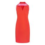 Spanx  AirEssentials Pique Polo Tank Dress Poppy Orange White Preppy Tennis Mini Photo 6