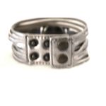 Source Unknown Grunge Punk Gray Leather Snap Clasp 5-8 Inch New Battery Quartz Unisex Watch Photo 2