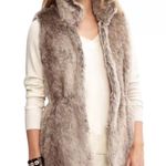 Banana Republic NWT Mock Collar Faux Fur Vest Cinch Waist Fully Lined XL Photo 1