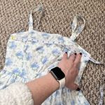 Altar'd State NWOT Altar’d State Elena Bubble Hem Floral Blue and White mini dress Easter spring Photo 8