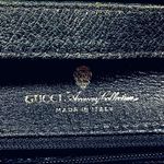 Gucci GG Supreme Horse Bit Navy Clutch Crossbody Bag Silver Hardware DUST BAG Photo 7
