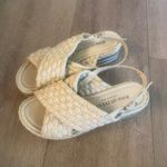 Pons‎ Quintana Leather Woven Cream Platform Sandal Size 37 NEW Photo 2