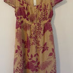 Theory  100% Silk Oriol Dress Floral Empire Waist Babydoll y2k NWT Sz Large *READ Photo 0