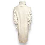 Lulus | Cozy Cream Long Sleeve Turtleneck Midi Knit Sweater Dress w/ Slit NWT Photo 6
